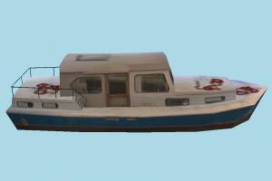 Yacht Boat yacht, boat, sailboat, watercraft, ship, vessel, sail, sea, maritime, lowpoly